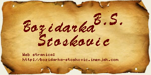 Božidarka Stošković vizit kartica